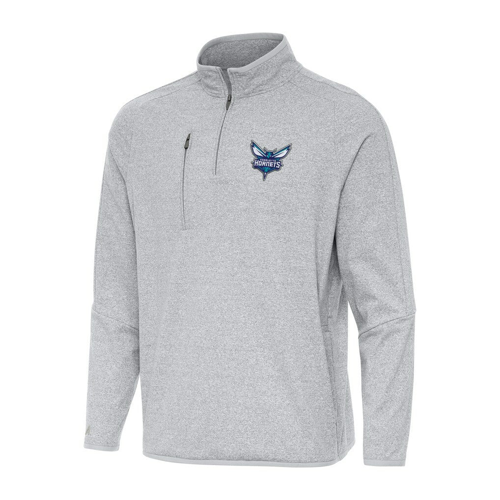Charlotte Hornets Antigua Certain Quarter-Zip Tri-Blend Sweatshirt On Sale