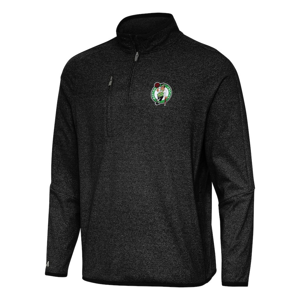 Boston Celtics Antigua Certain Quarter-Zip Tri-Blend Sweatshirt New