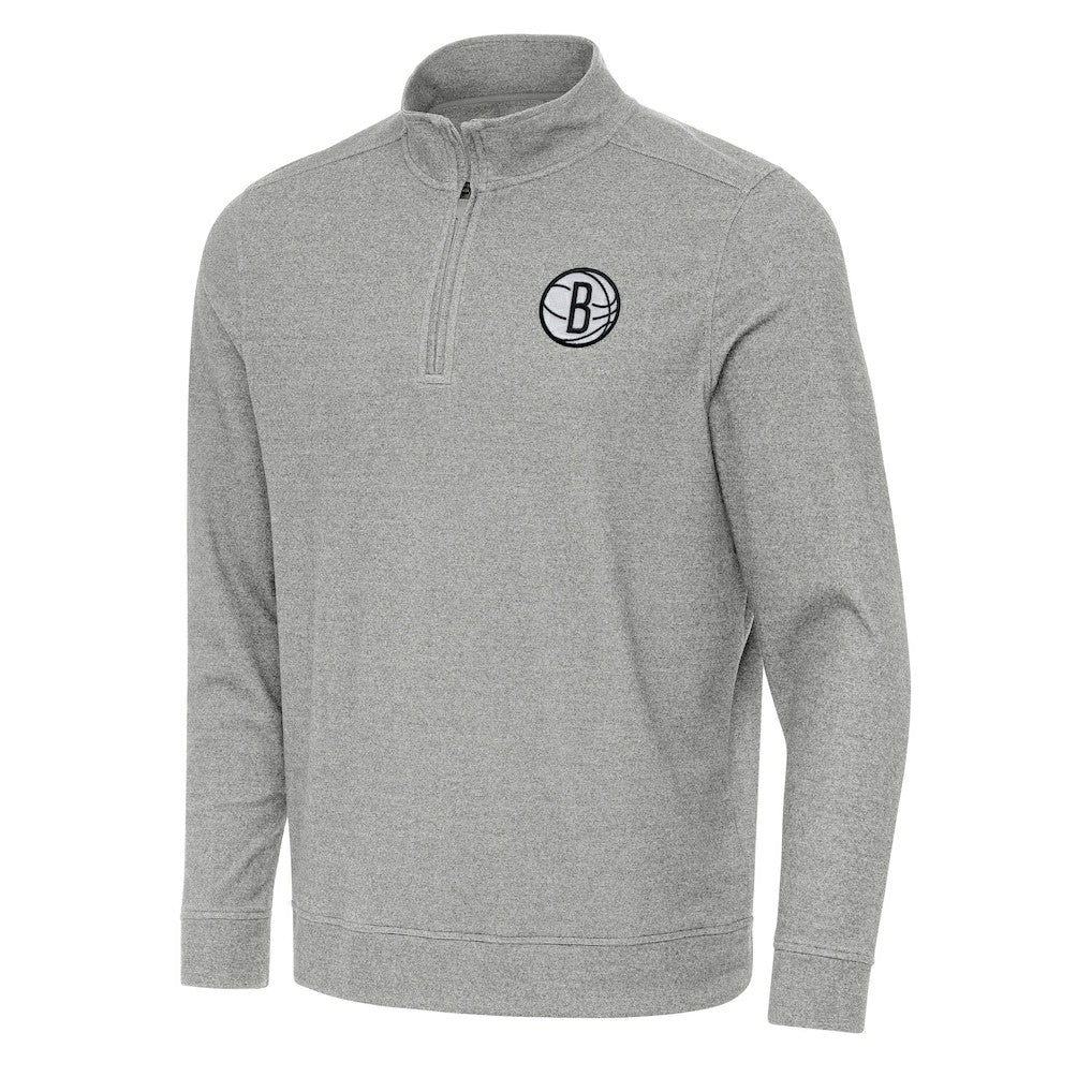 Brooklyn Nets Antigua Subtle Quarter-Zip Sweatshirt On Sale