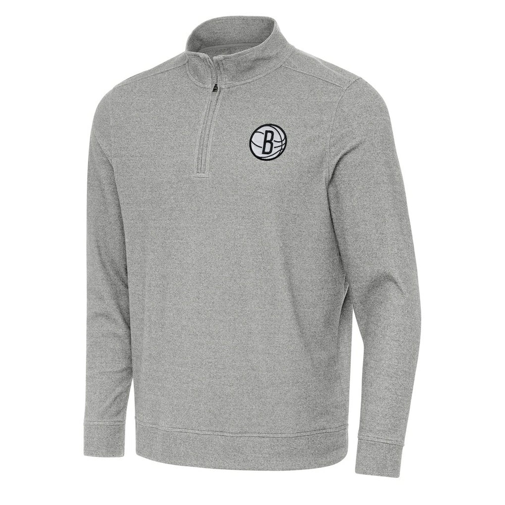 Brooklyn Nets Antigua Subtle Quarter-Zip Sweatshirt On Sale