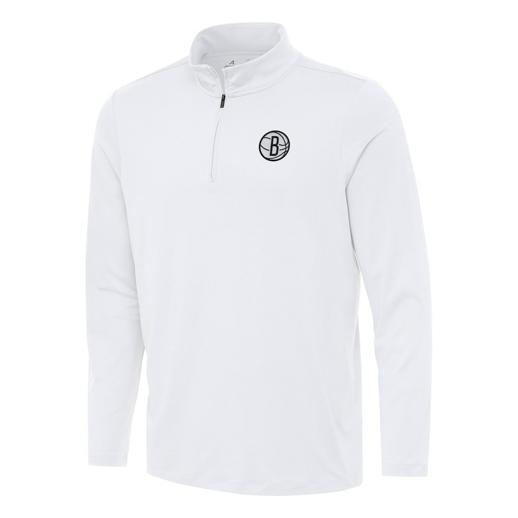 Brooklyn Nets Antigua Reprocess Quarter-Zip Top On Sale