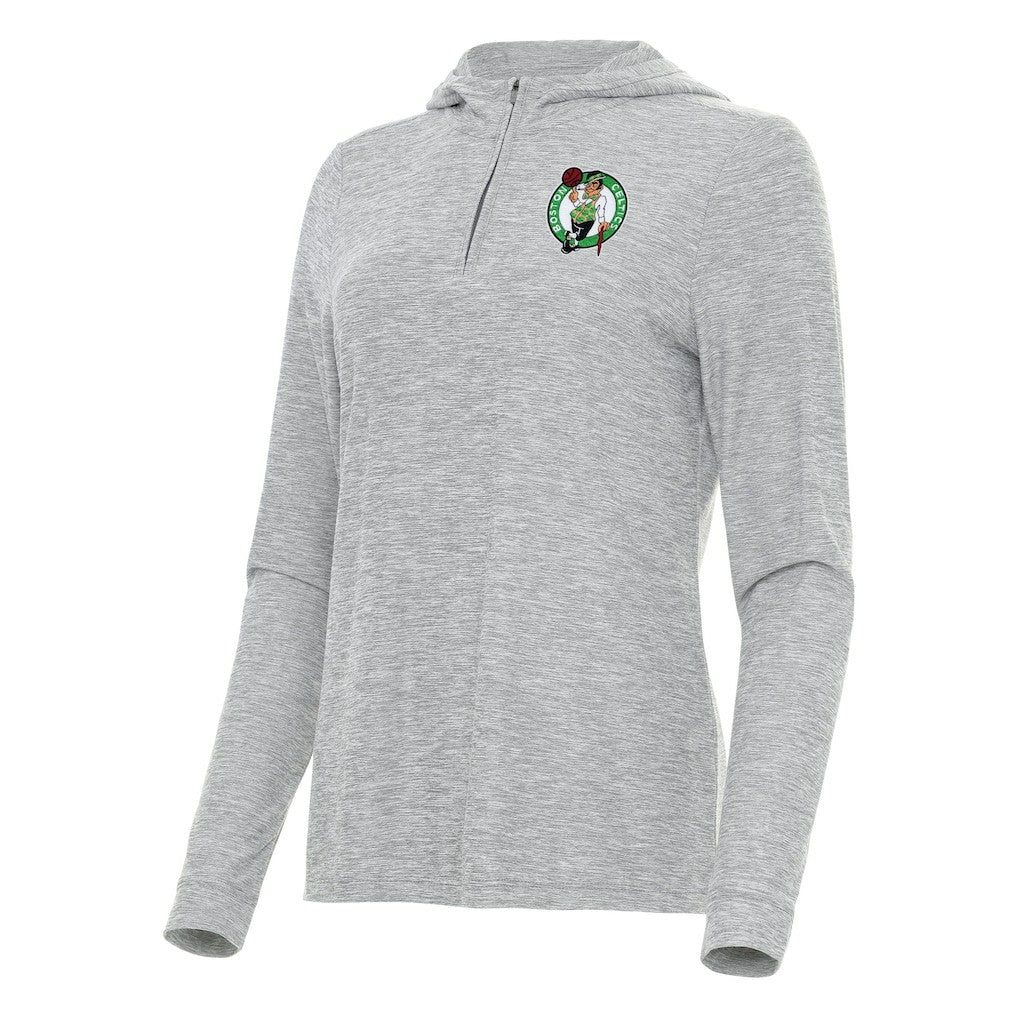 Boston Celtics Antigua Women's Daybreak Quarter-Zip Hoodie For Sale