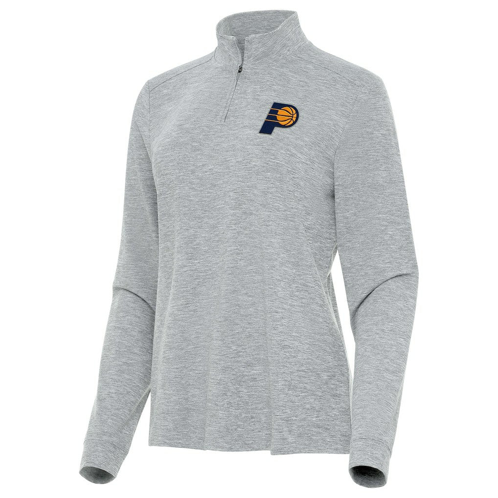 Indiana Pacers Antigua Women's Mentor Quarter-Zip Mock Long Sleeve Top On Sale