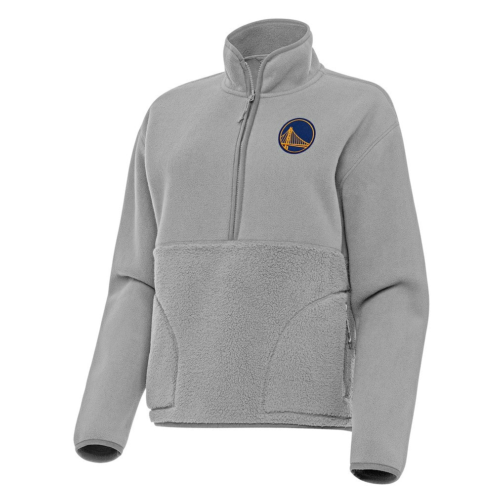 Golden State Warriors Antigua Women's Figure Half-Zip Pullover Sweatshirt sale For Sale