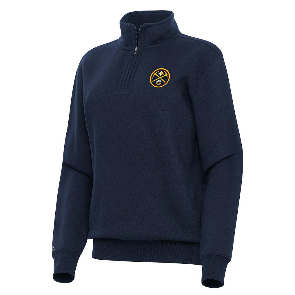 Denver Nuggets Antigua Women's Victory Quarter-Zip Sweatshirt sale Discount