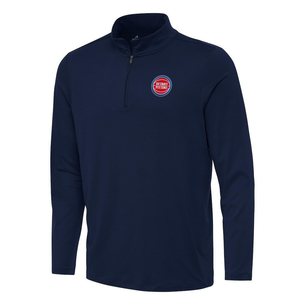 Detroit Pistons Antigua Reprocess Quarter-Zip Top sale New