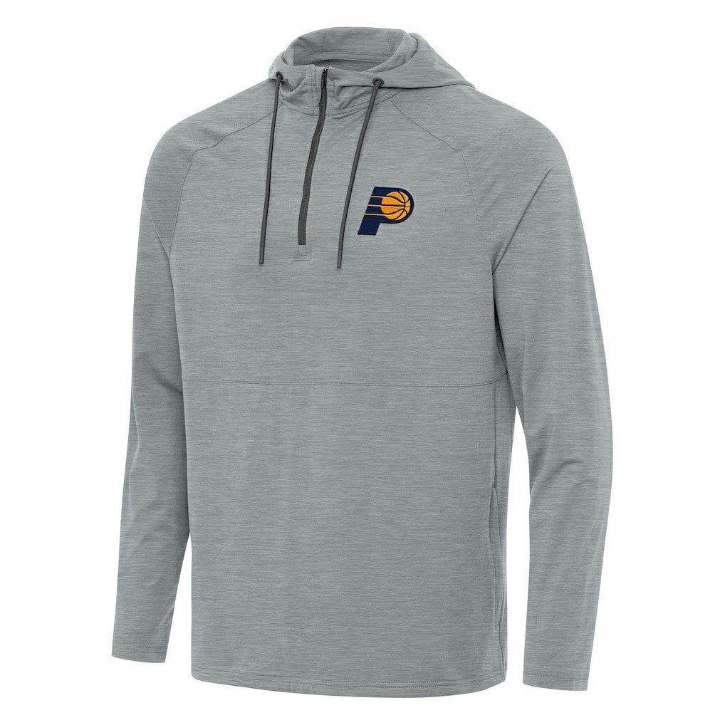 Indiana Pacers Antigua Spikes Raglan Quarter-Zip Hoodie New