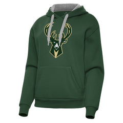 Milwaukee Bucks Antigua Women's Victory Pullover Hoodie Discount