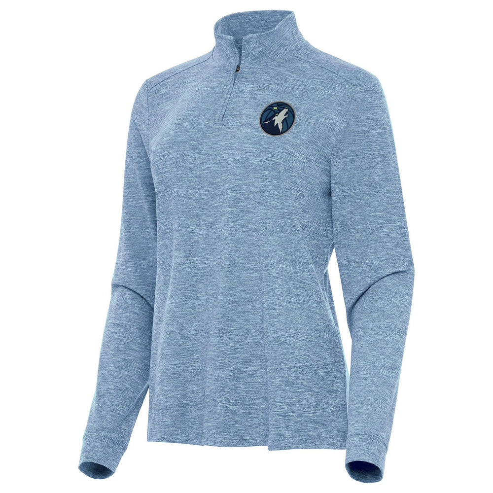 Minnesota Timberwolves Antigua Women's Mentor Quarter-Zip Mock Long Sleeve Top For Sale