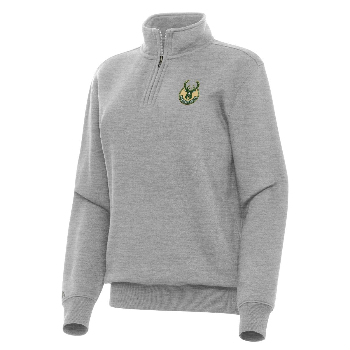 Milwaukee Bucks Antigua Women's Victory Quarter-Zip Sweatshirt For Sale