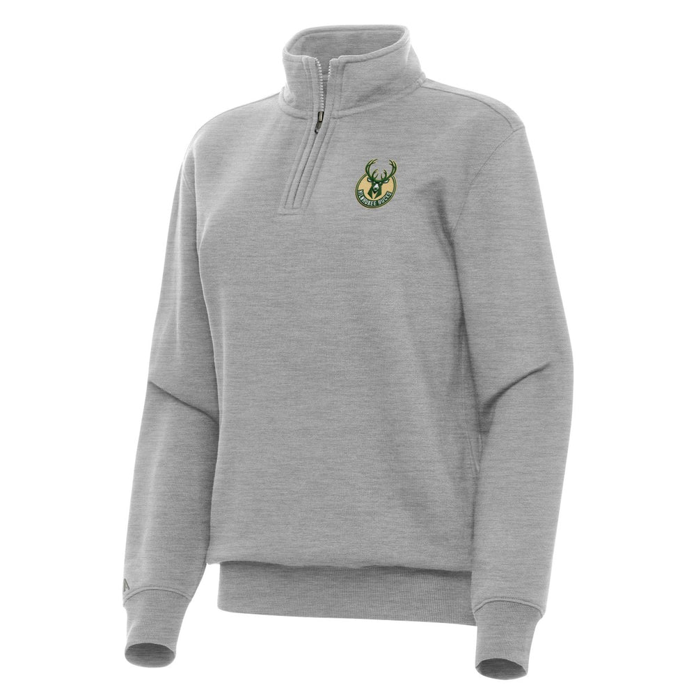 Milwaukee Bucks Antigua Women's Victory Quarter-Zip Sweatshirt For Sale