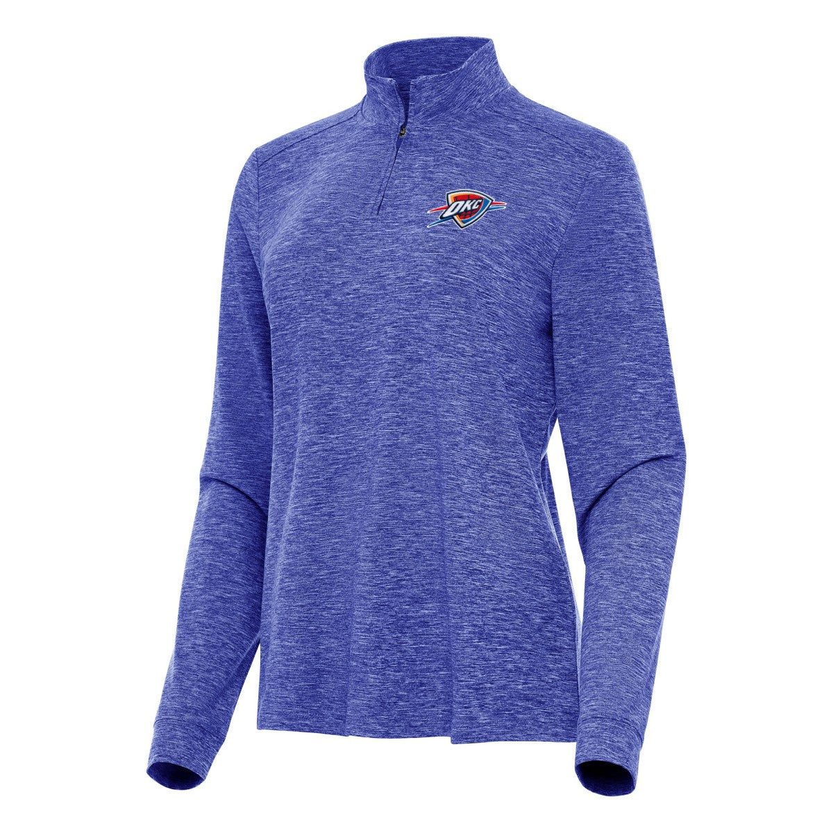 Oklahoma City Thunder Antigua Women's Mentor Quarter-Zip Mock Long Sleeve Top On Sale