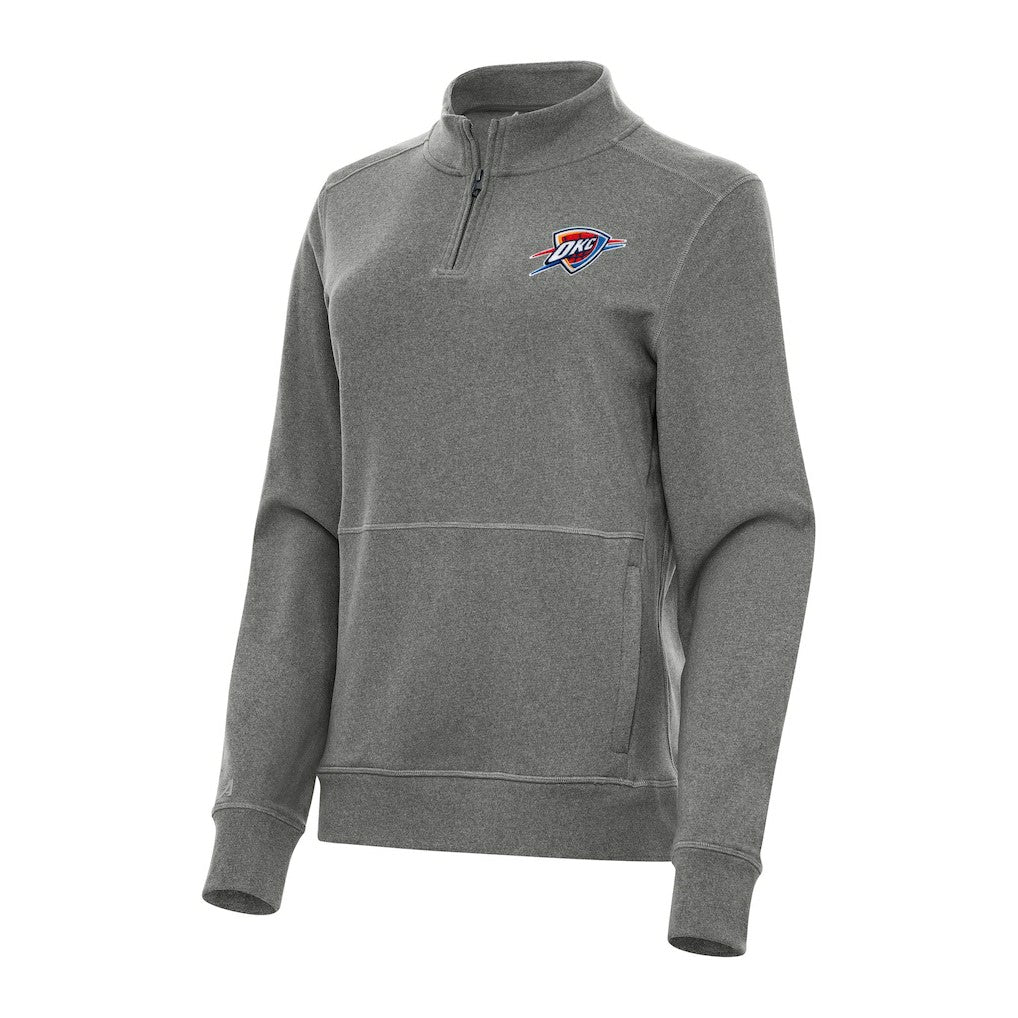 Oklahoma City Thunder Antigua Women's Crush Quarter-Zip Fleece Sweatshirt For Sale