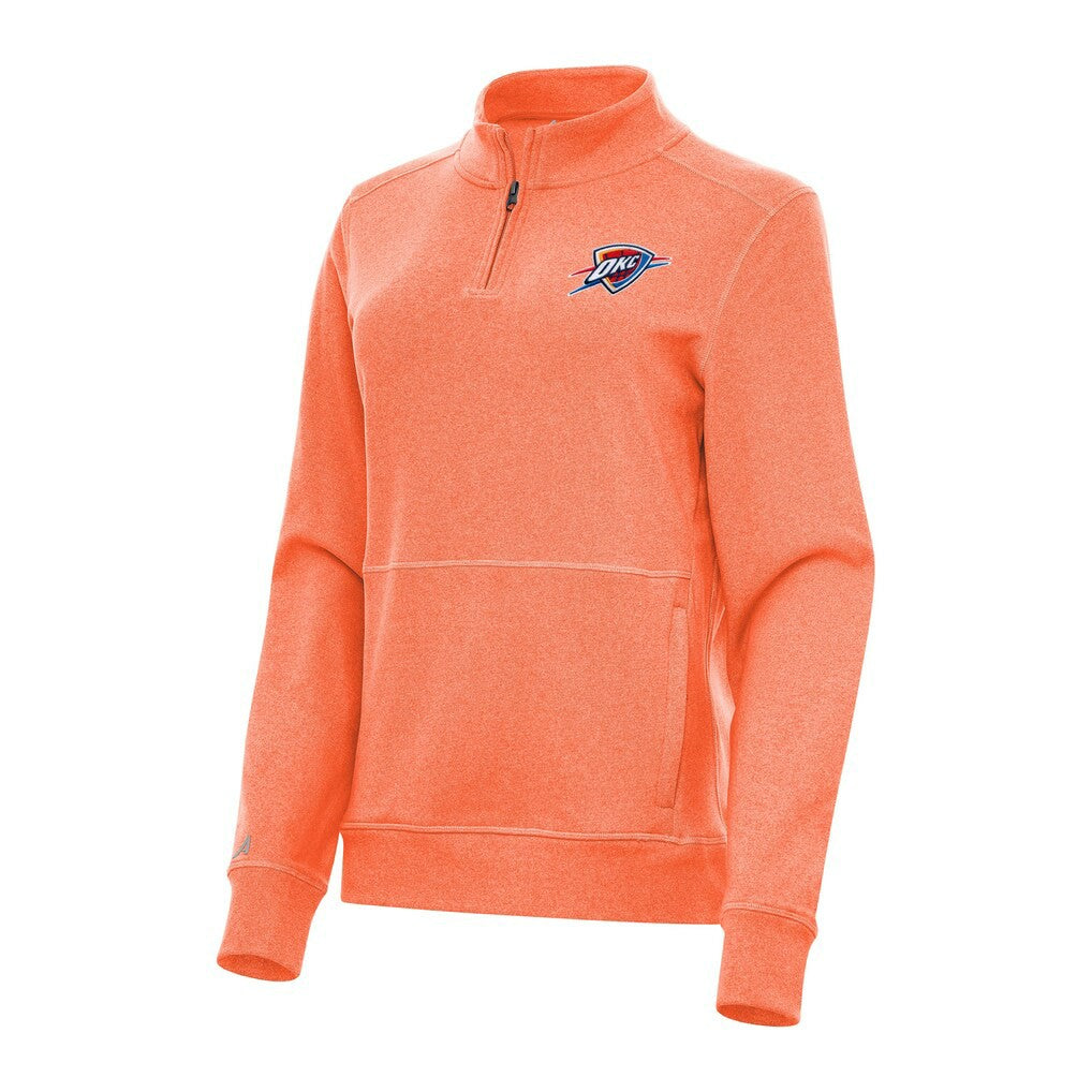 Oklahoma City Thunder Antigua Women's Crush Quarter-Zip Fleece Sweatshirt On Sale