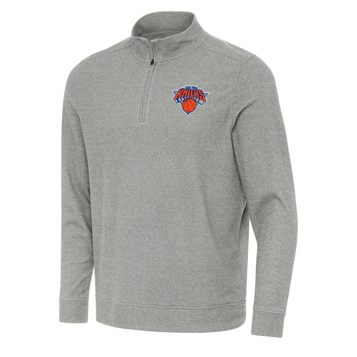 New York Knicks Antigua Subtle Quarter-Zip Sweatshirt Discount