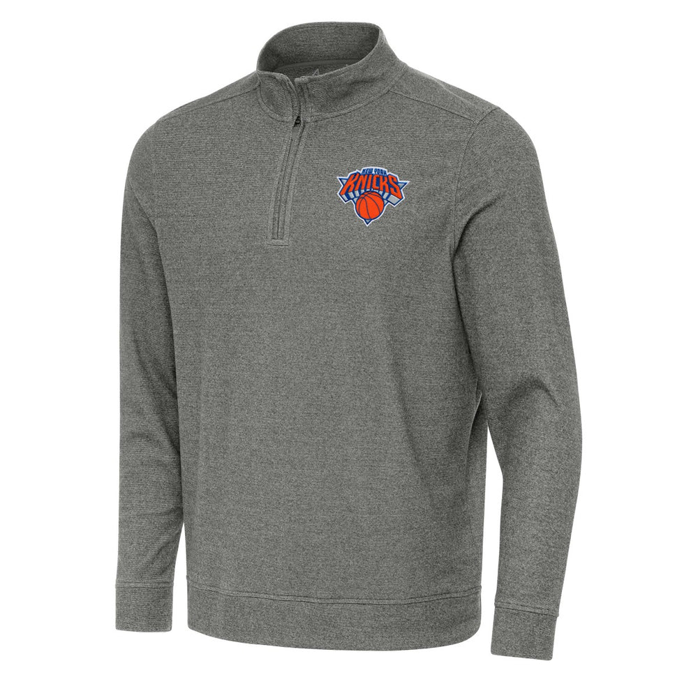 New York Knicks Antigua Subtle Quarter-Zip Sweatshirt On Sale
