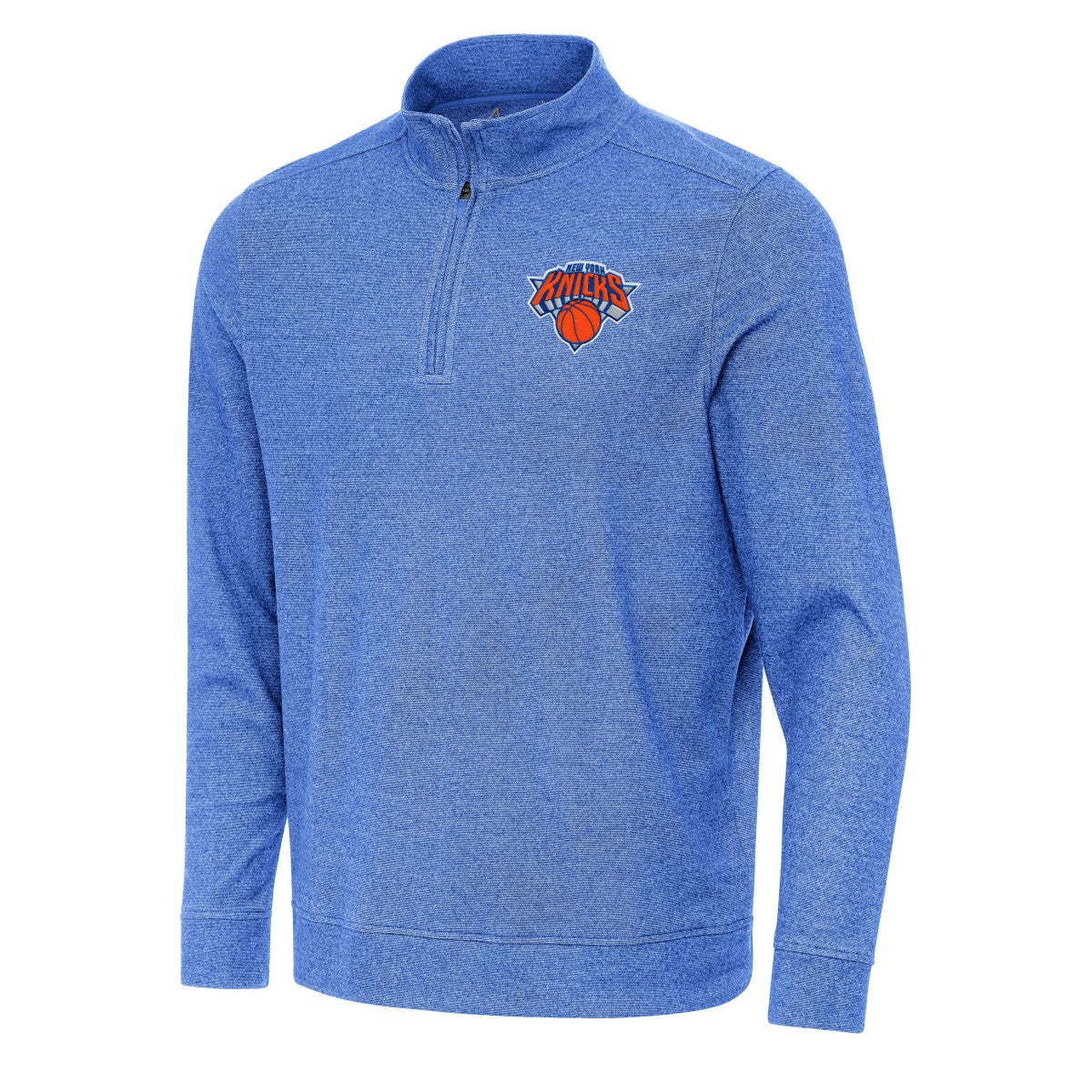 New York Knicks Antigua Subtle Quarter-Zip Sweatshirt New