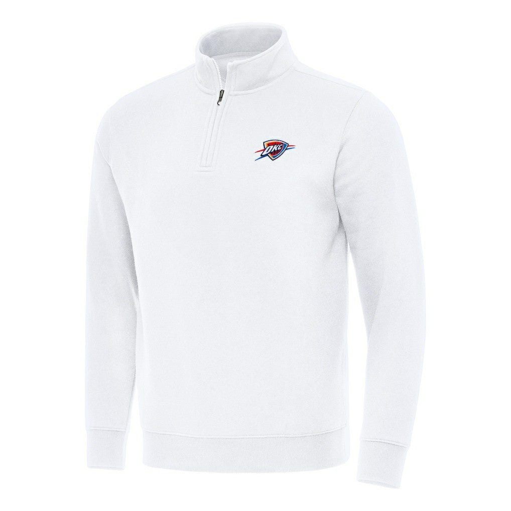 Oklahoma City Thunder Antigua Victory Quarter-Zip Mock Sweatshirt New