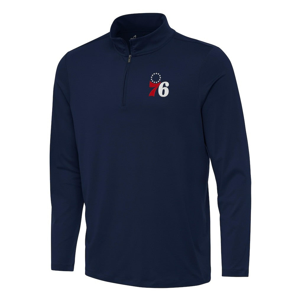 Philadelphia 76ers Antigua Reprocess Quarter-Zip Top Discount
