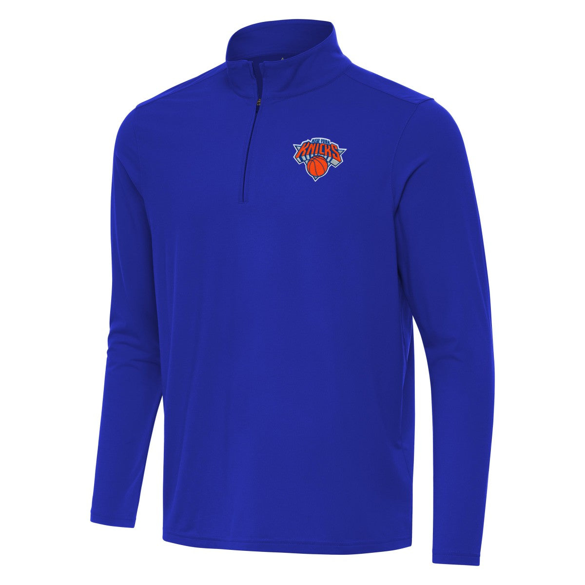 New York Knicks Antigua Intent Quarter-Zip Top On Sale