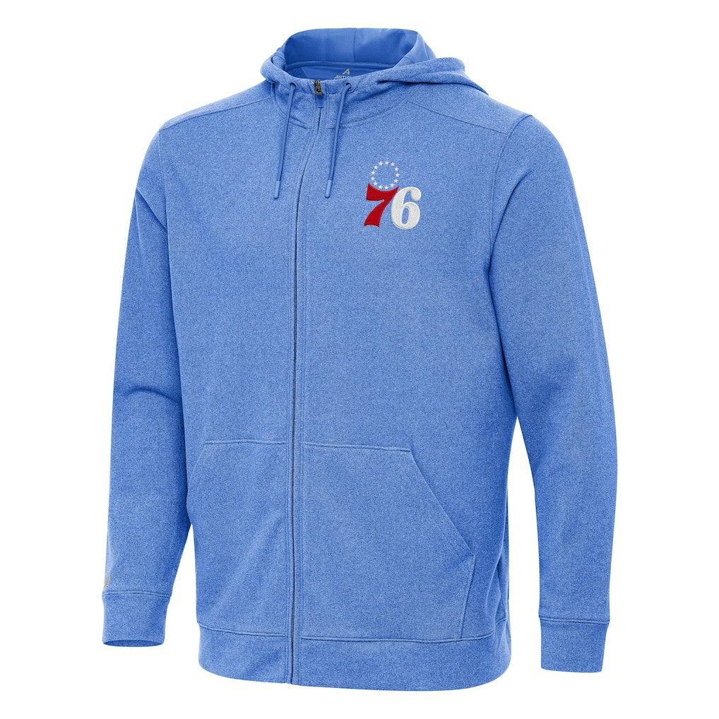 Philadelphia 76ers Antigua Effortless Full-Zip Hoodie Jacket New