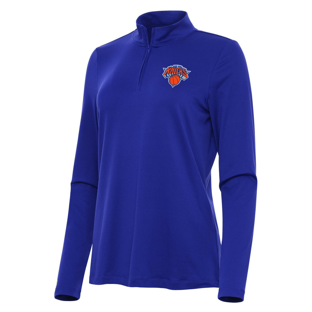 New York Knicks Antigua Women's Reprocess Quarter-Zip Top Outlet