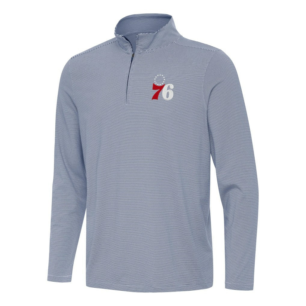 Philadelphia 76ers Antigua Twine Quarter-Zip Top Online