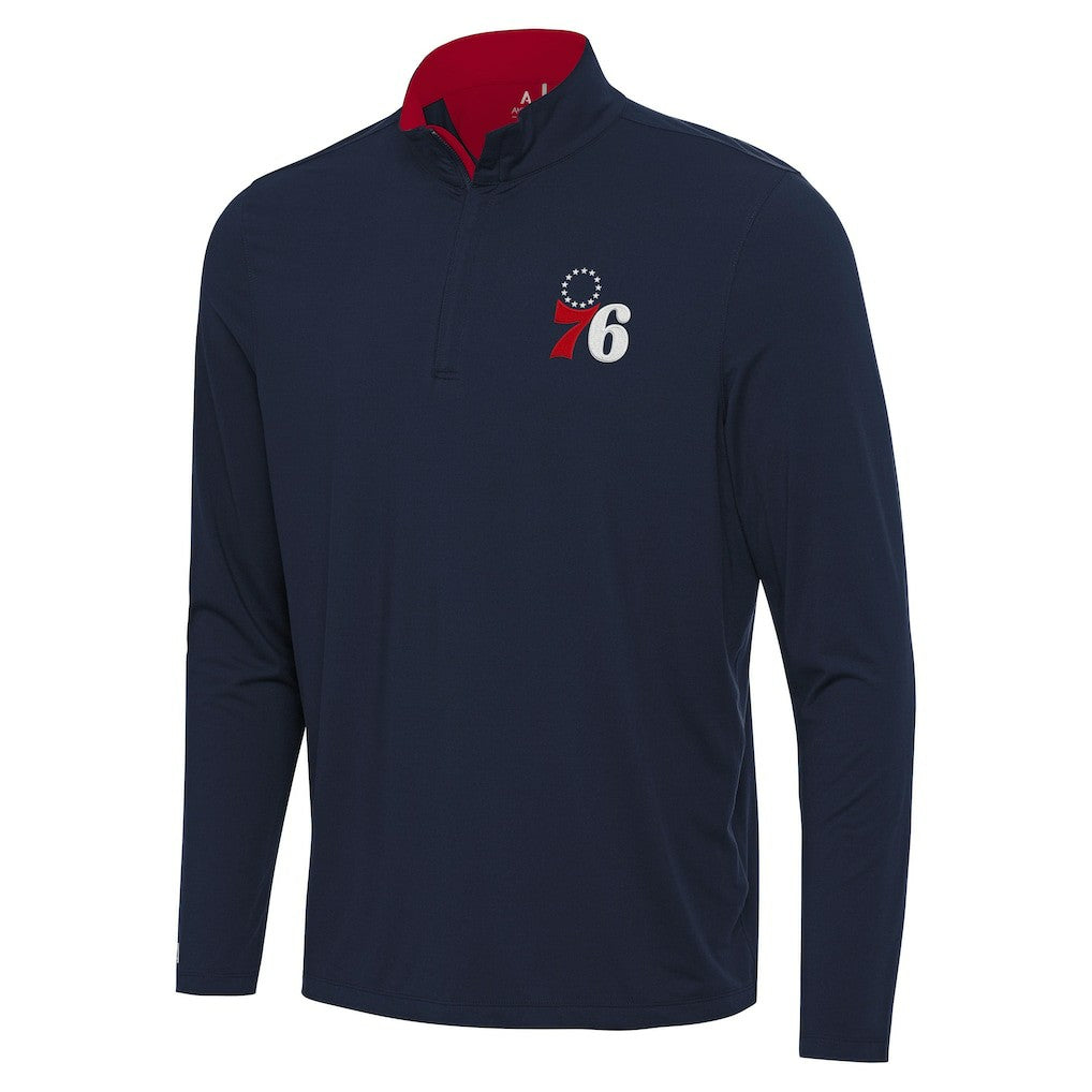 Philadelphia 76ers Antigua Content Quarter-Zip Top Online