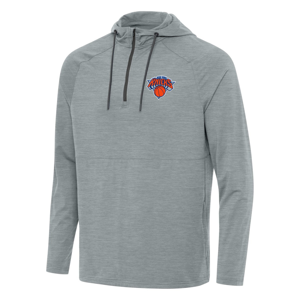 New York Knicks Antigua Spikes Raglan Quarter-Zip Hoodie Discount