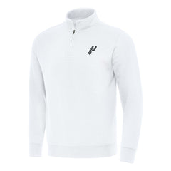 San Antonio Spurs Antigua Victory Quarter-Zip Mock Sweatshirt New