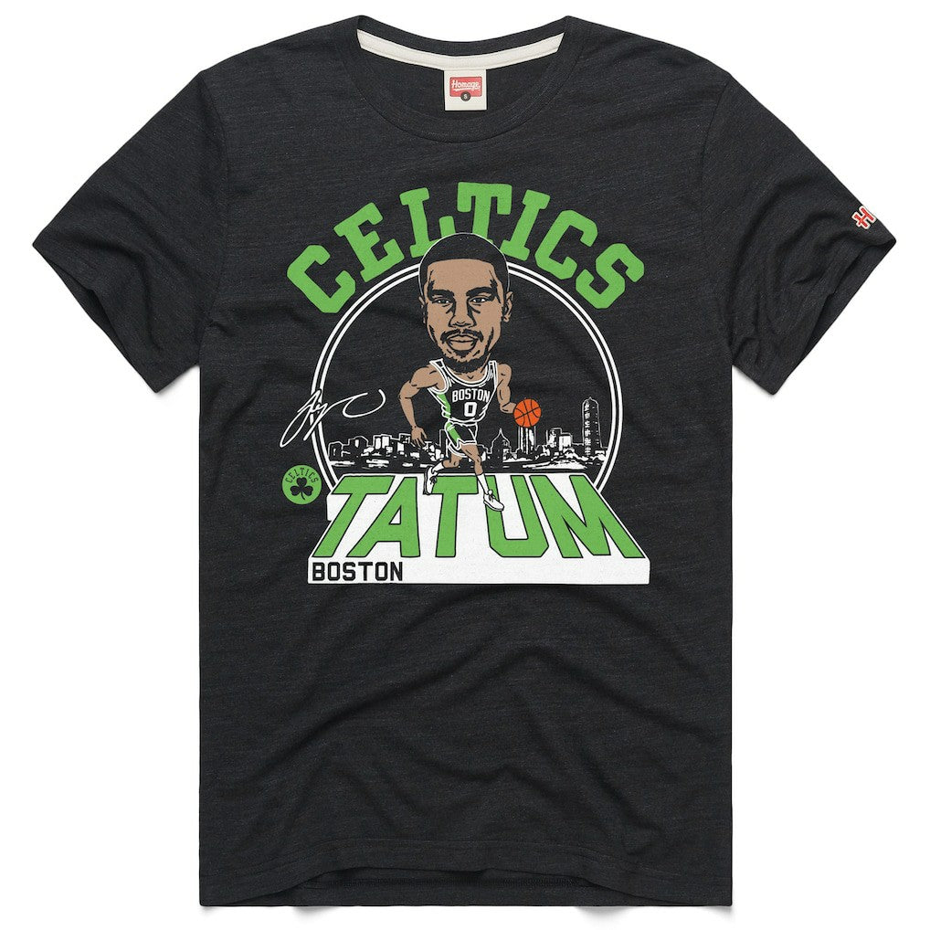 Jayson Tatum Boston Celtics Homage Unisex 2024/25 City Edition Caricature Tri-Blend T-Shirt On Sale