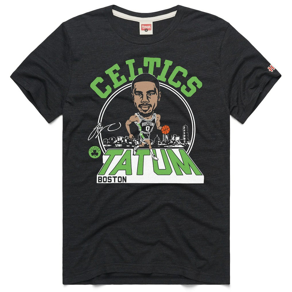 Jayson Tatum Boston Celtics Homage Unisex 2024/25 City Edition Caricature Tri-Blend T-Shirt On Sale
