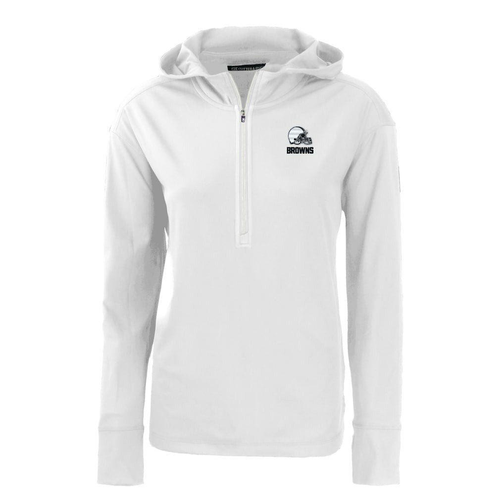 Cleveland Browns  Cutter & Buck Women's Daybreak Eco Recycled Half-Zip Hoodie
