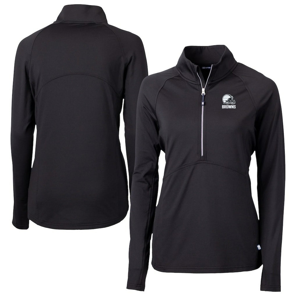 Cleveland Browns  Cutter & Buck Women's Adapt Eco Knit Stretch Recycled Half-Zip Pullover Top