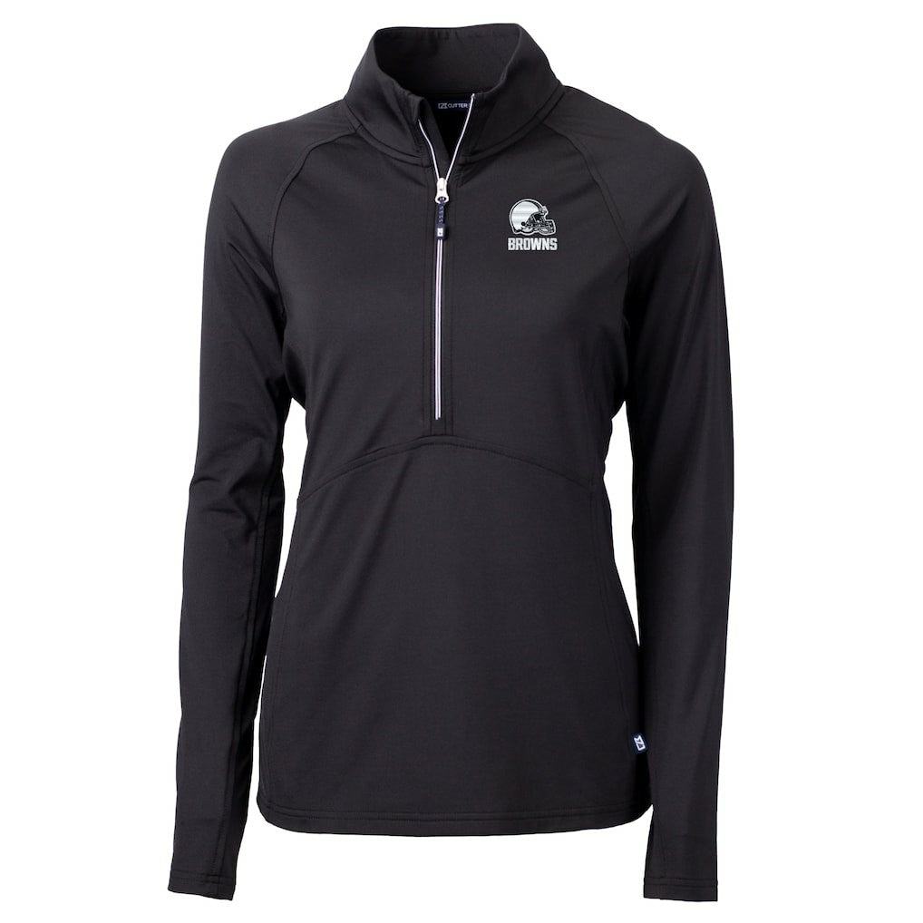 Cleveland Browns  Cutter & Buck Women's Adapt Eco Knit Stretch Recycled Half-Zip Pullover Top