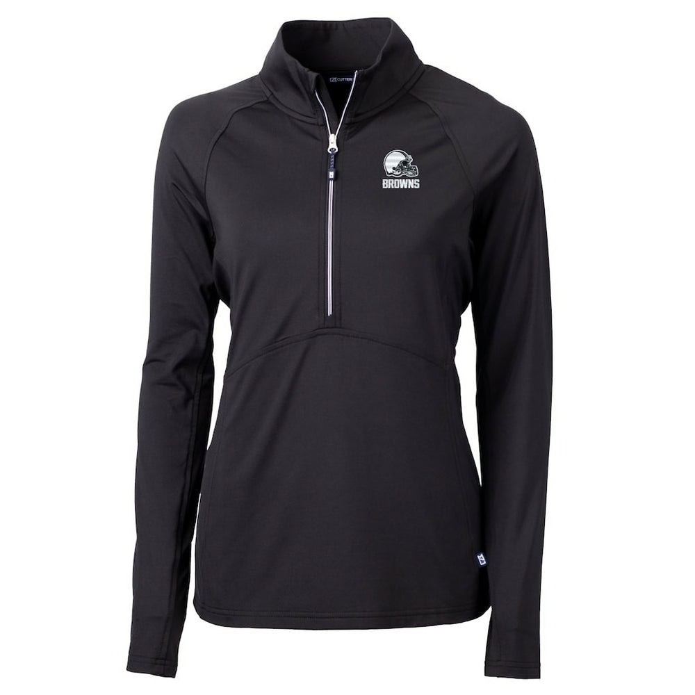 Cleveland Browns  Cutter & Buck Women's Adapt Eco Knit Stretch Recycled Half-Zip Pullover Top