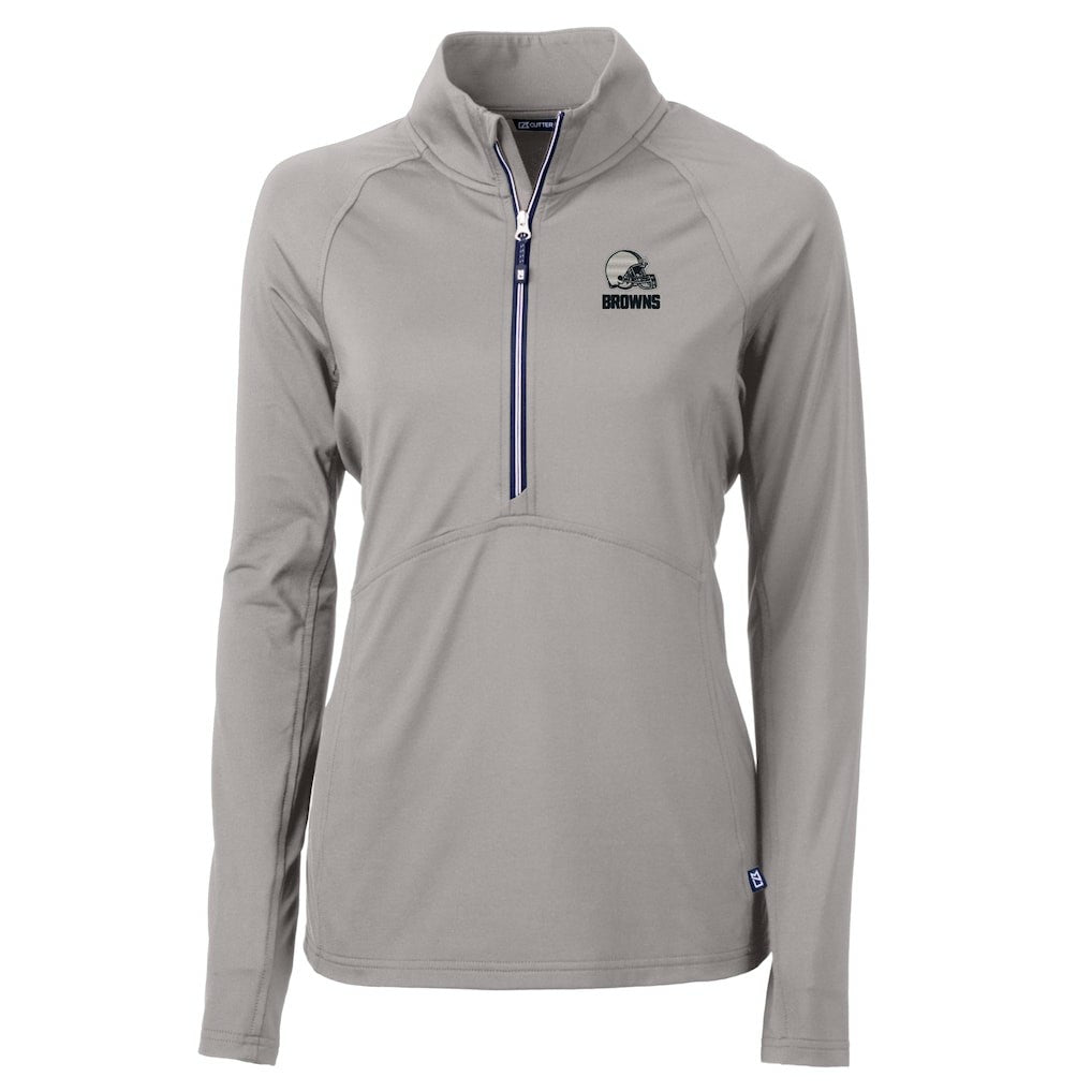 Cleveland Browns  Cutter & Buck Women's Adapt Eco Knit Stretch Recycled Half-Zip Pullover Top