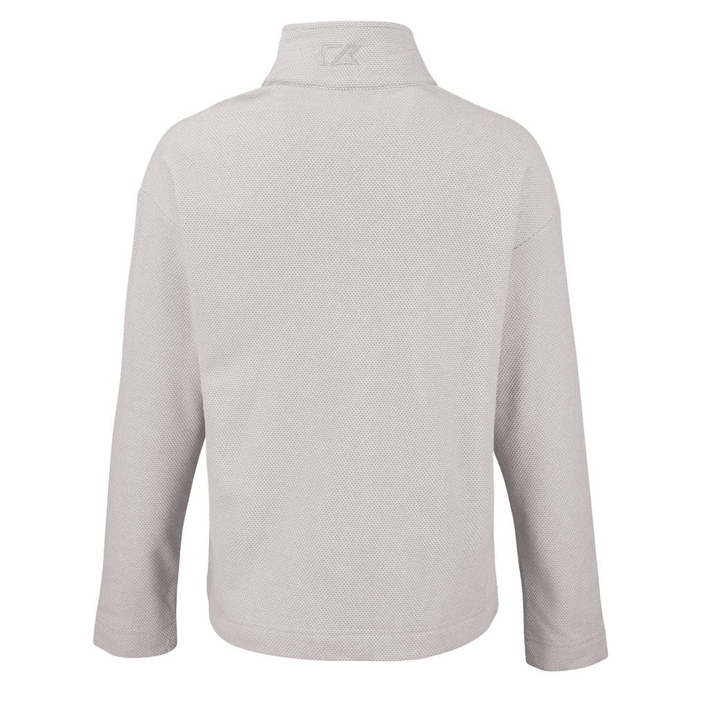 Cleveland Browns  Cutter & Buck Women's Hunts Point Eco Textured Fleece Recycled Quarter-Snap Pullover