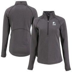 Cleveland Browns  Cutter & Buck Women's Peshastin Eco Fleece Recycled Half-Zip Pullover Top