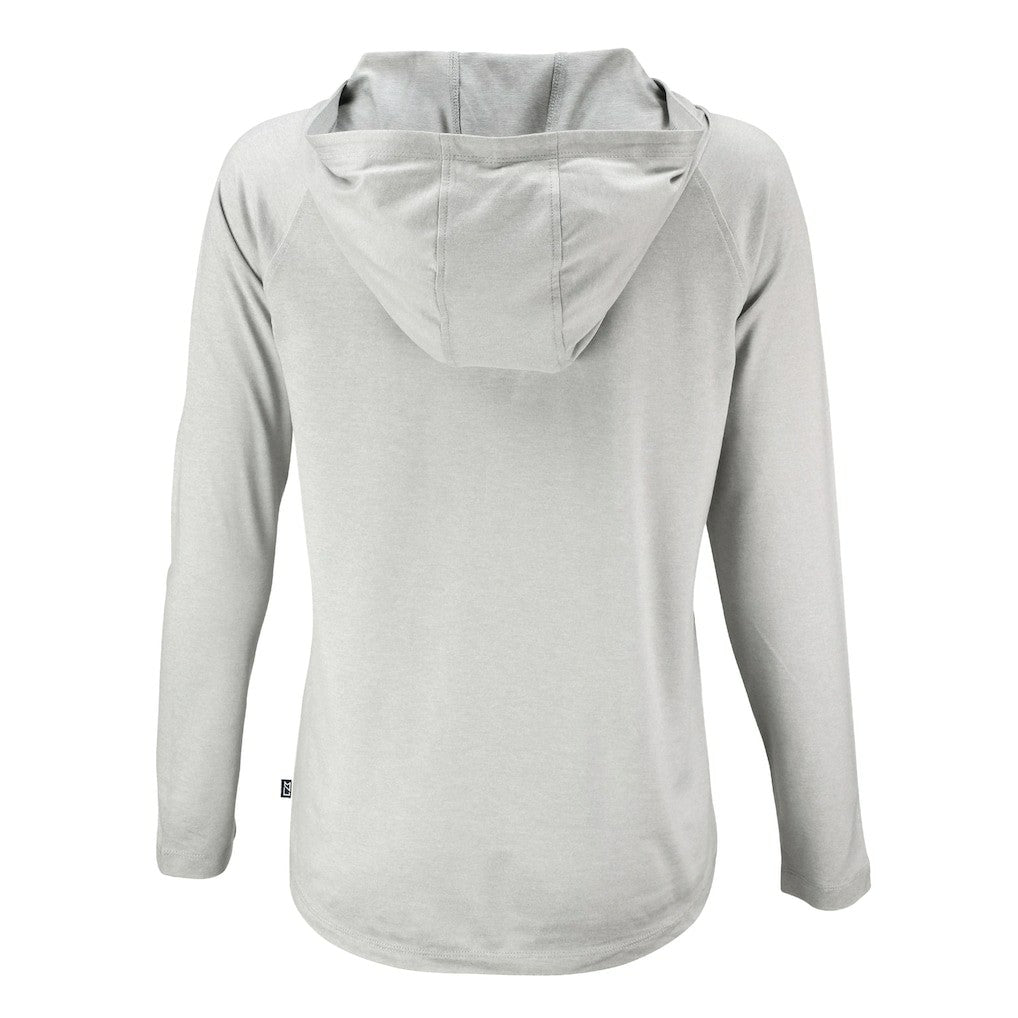 Cleveland Browns  Cutter & Buck Women's Coastline Epic Comfort Eco Recycled Quarter-Snap Long Sleeve Hoodie T-Shirt