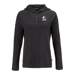 Cleveland Browns  Cutter & Buck Women's Coastline Epic Comfort Eco Recycled Quarter-Snap Long Sleeve Hoodie T-Shirt