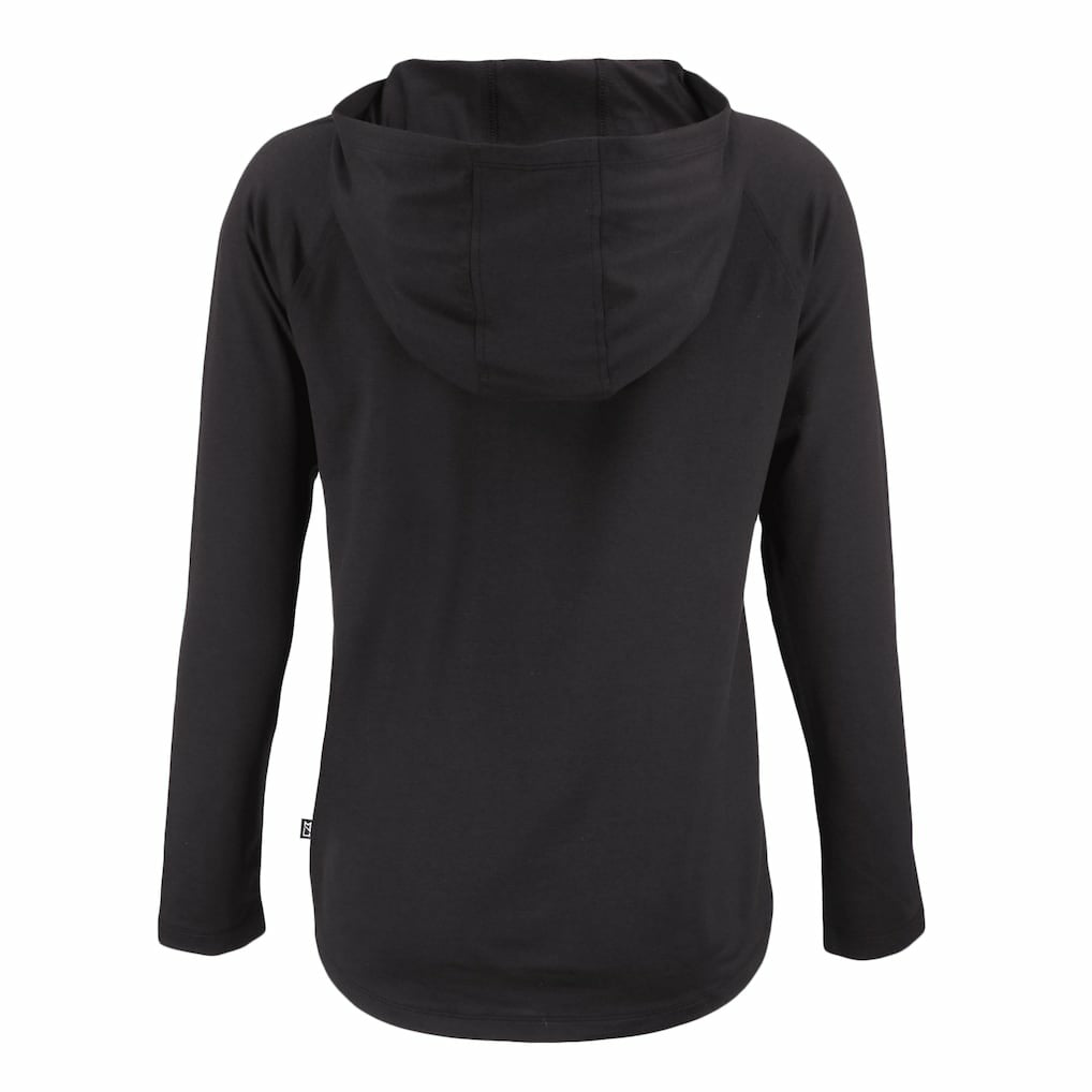 Cleveland Browns  Cutter & Buck Women's Coastline Epic Comfort Eco Recycled Quarter-Snap Long Sleeve Hoodie T-Shirt