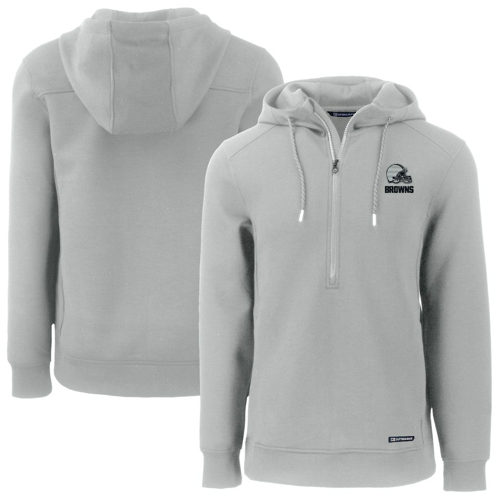 Cleveland Browns  Cutter & Buck Roam Eco Recycled Half-Zip Pullover Hoodie