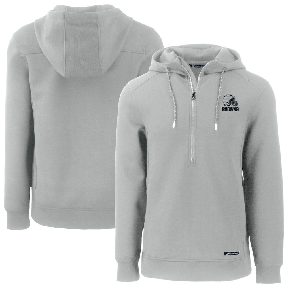 Cleveland Browns  Cutter & Buck Roam Eco Recycled Half-Zip Pullover Hoodie