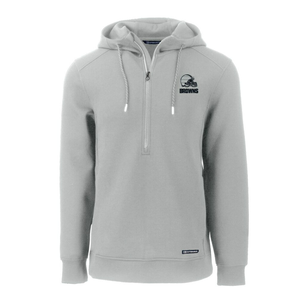 Cleveland Browns  Cutter & Buck Roam Eco Recycled Half-Zip Pullover Hoodie