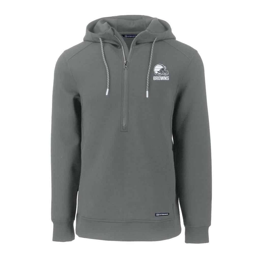 Cleveland Browns  Cutter & Buck Roam Eco Recycled Half-Zip Pullover Hoodie