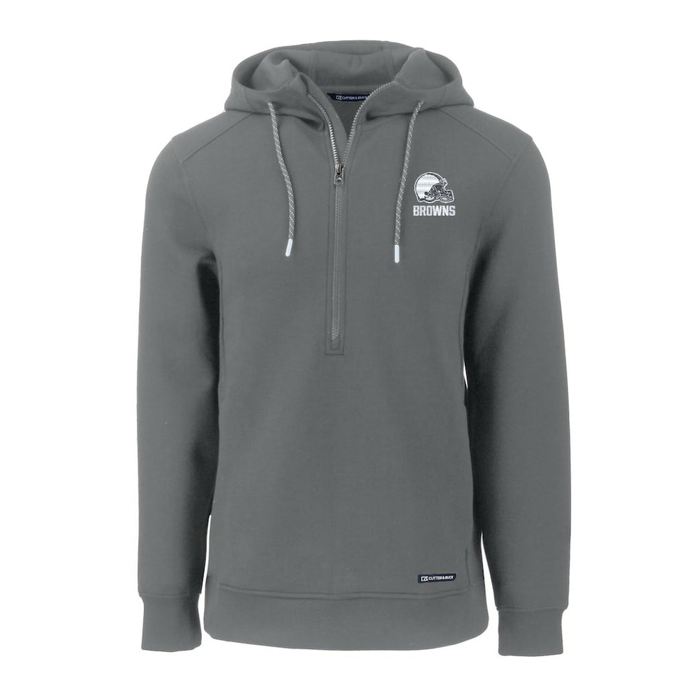 Cleveland Browns  Cutter & Buck Roam Eco Recycled Half-Zip Pullover Hoodie