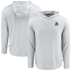 Cleveland Browns  Cutter & Buck Coastline Epic Comfort Eco Recycled Long Sleeve Hooded T-Shirt