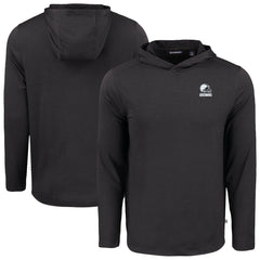 Cleveland Browns  Cutter & Buck Coastline Epic Comfort Eco Recycled Long Sleeve Hooded T-Shirt