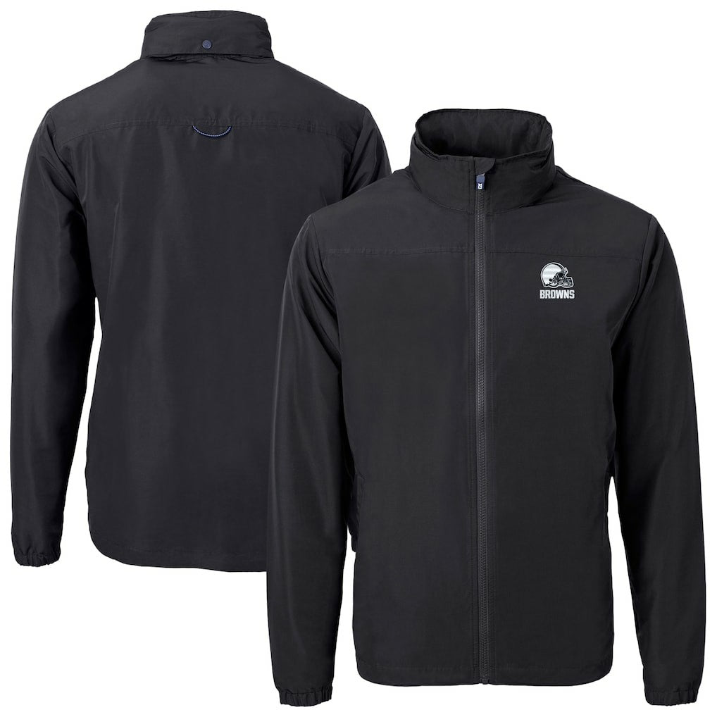 Cleveland Browns  Cutter & Buck Charter Eco Recycled Full-Zip Hoodie Jacket